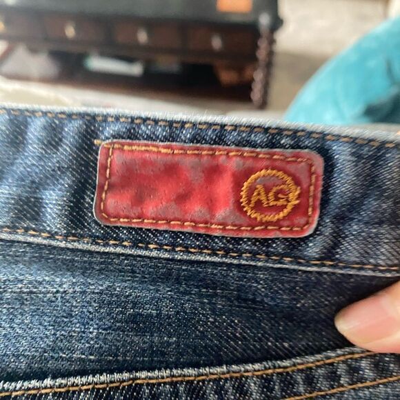 AG Adriano Goldschmied The Club Dark Wash Flare Jeans 31R - Picture 6 of 10